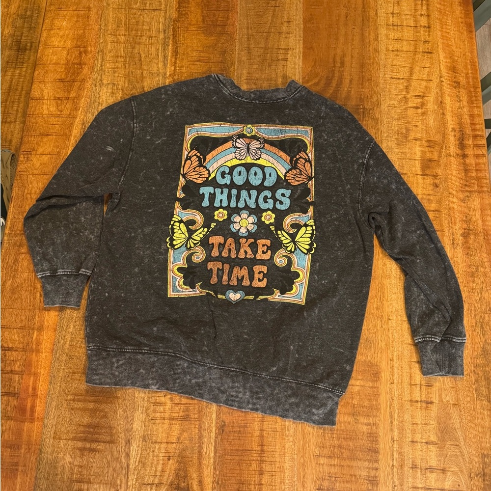 Rebellious One Charcoal Gray Sweatshirt